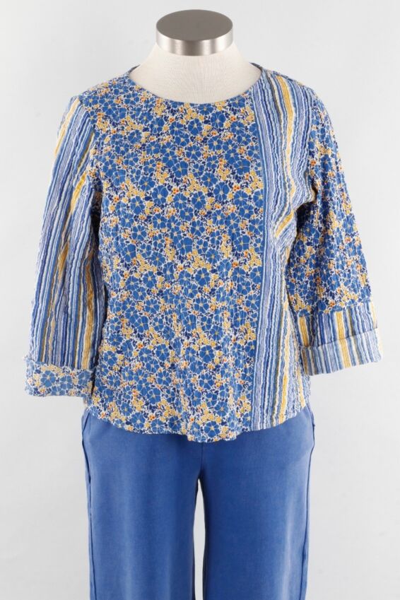 Patchwork Pullover - Denim