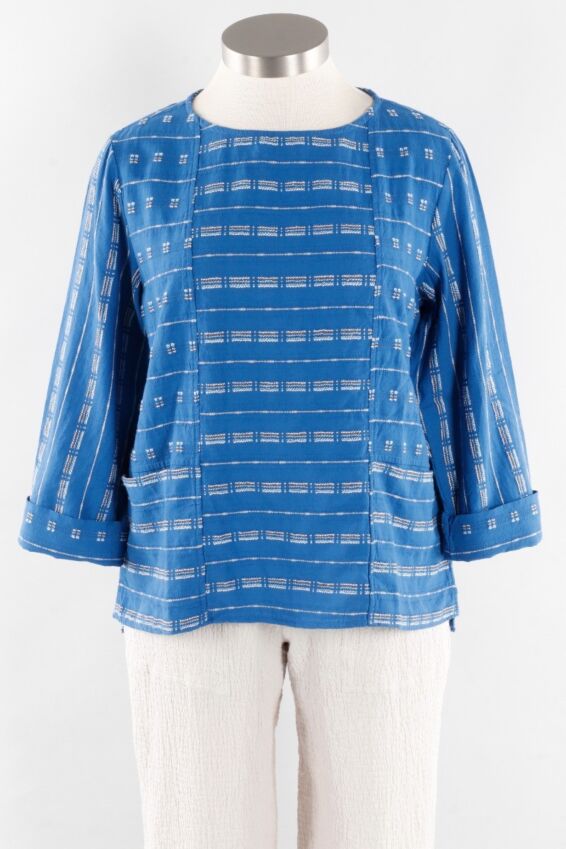 Pieced Pocket Pullover - Denim
