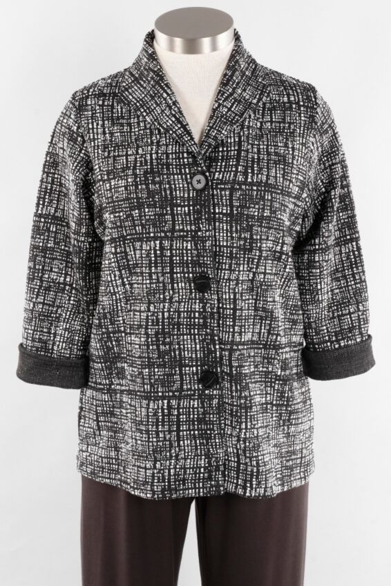 Lapel Jacket - Black & White