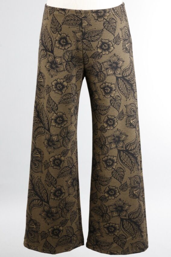 Palazzo Pant - Fiore Verde Jacquard
