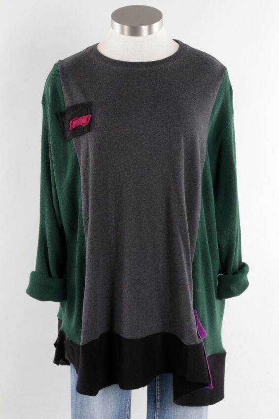 Andi Pullover - Charcoal & Pine #3