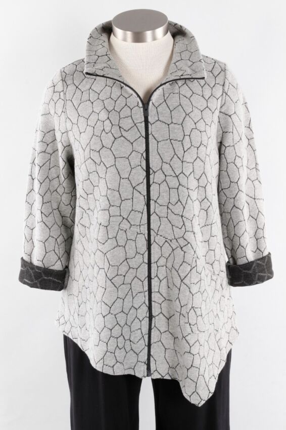 Zip Front Jacket - Gray
