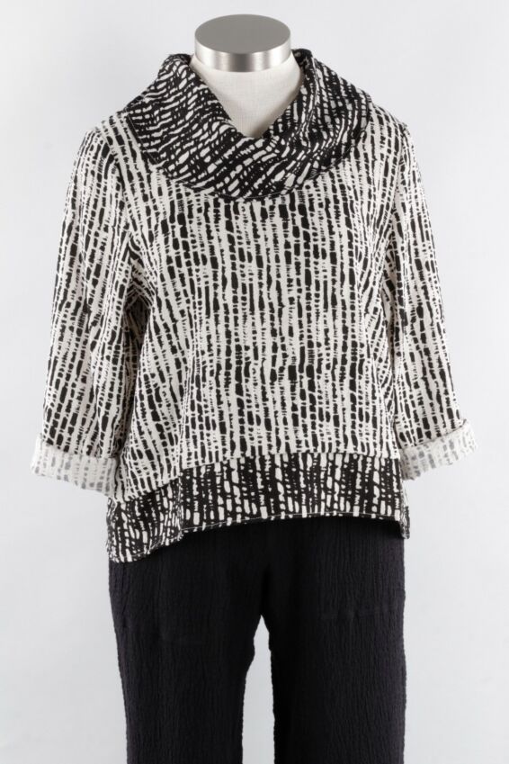 Mixed Cowl Pullover - Alabaster