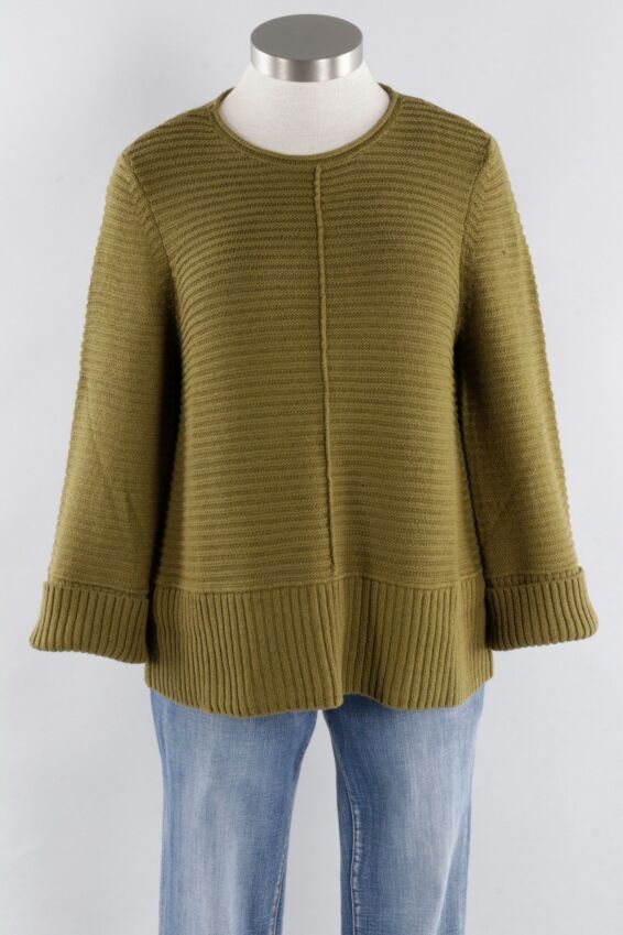 Mixed Rib Pullover - Avocado 