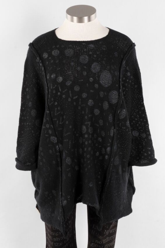 Double Seam Pullover - Black Dots