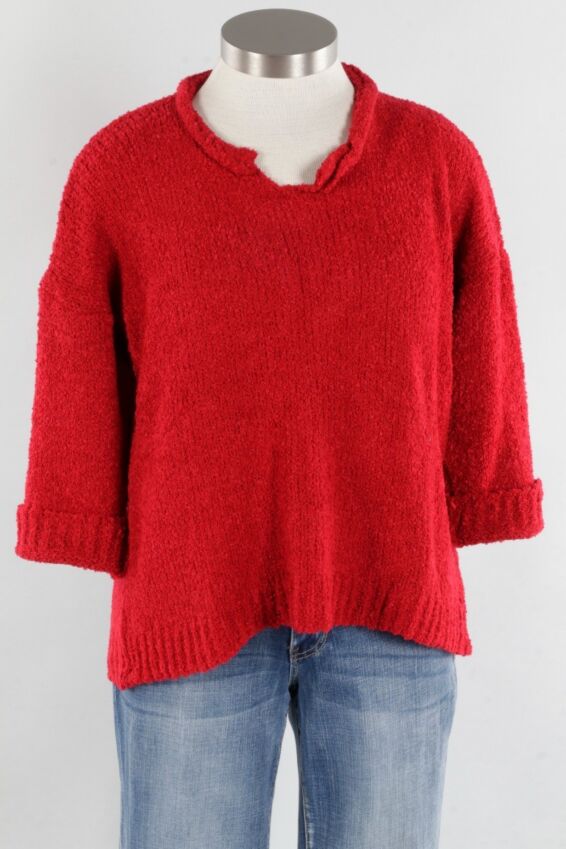 Boxy Pullover - Red