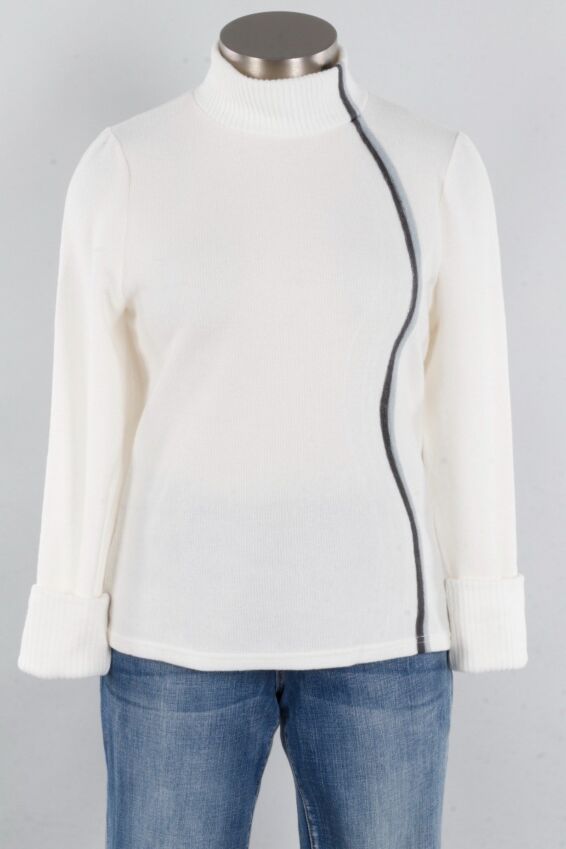 Mock Neck Sweater - Ivory