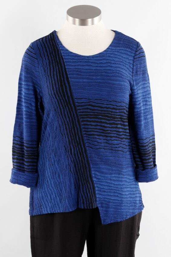 Mixed Direction Pullover - Cobalt