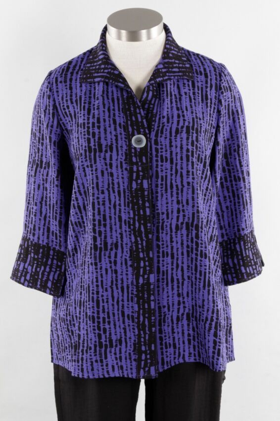 Hidden Placket Shirt - Iris