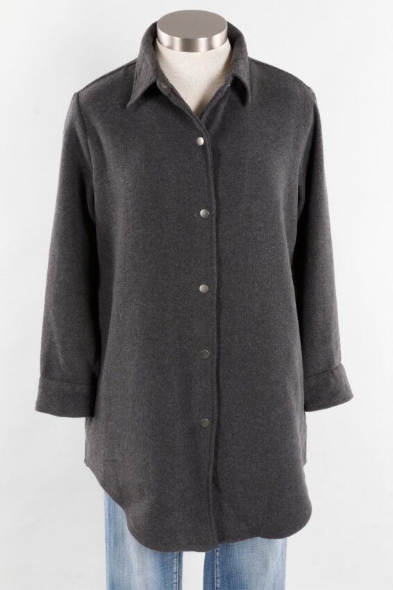 Woven Coat - Slate