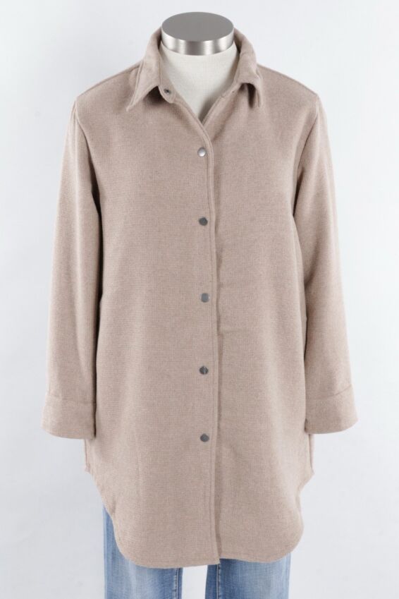 Woven Coat - Greige