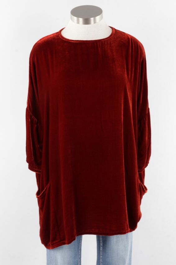 Velvet Osize Pullover - Chipotle