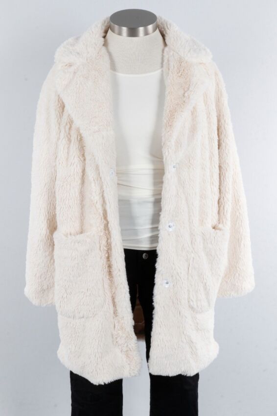 Teddy Long Coat - Off White