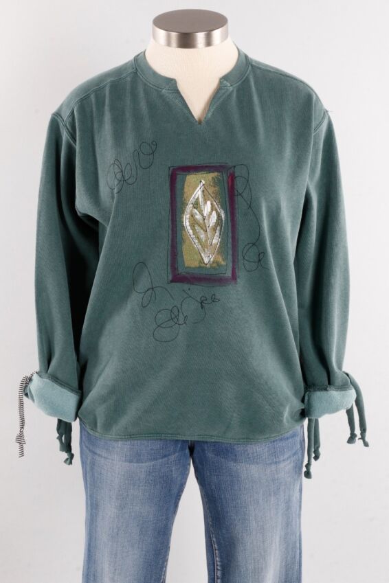 Tie Leaf Pullover Plus - Spruce