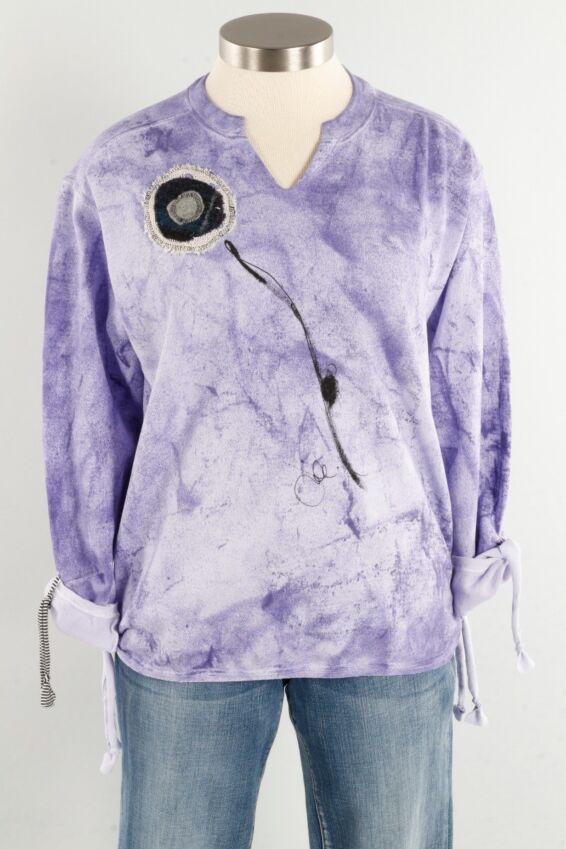 Tie Elderberry Pullover - Amethyst Tie Dye