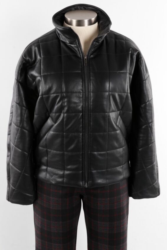 Faux Leather Jacket - Black