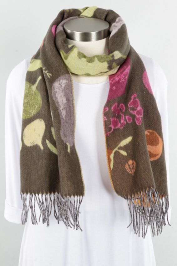 Vegetable Patch Scarf - Deep Forest
