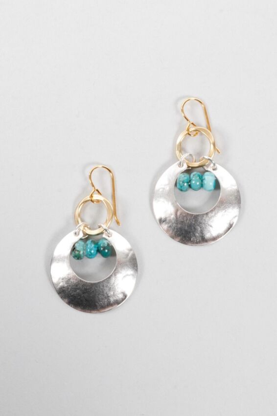 Hinged Crescent Earring - Silver