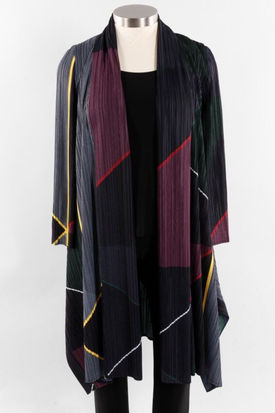 Transverse Stripe Cardigan - Multicolor