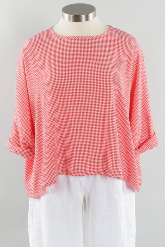 Crop Top - Harbor Red Check