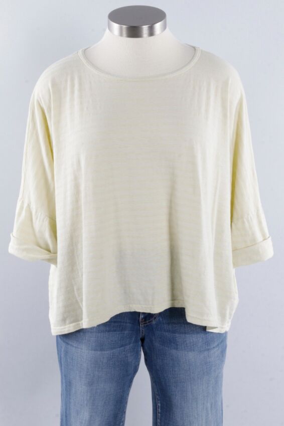 Crop Top - Eggcream Stripe