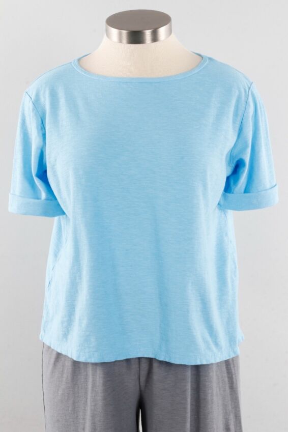 Elbow Sleeve Top - Poolside