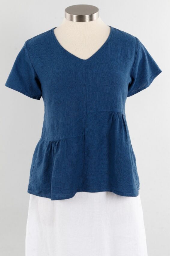 Patch Top - Atlantic Crosshatch