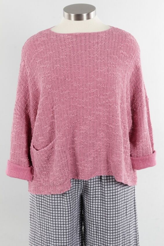 Osize Pocket Pullover - Flamingo