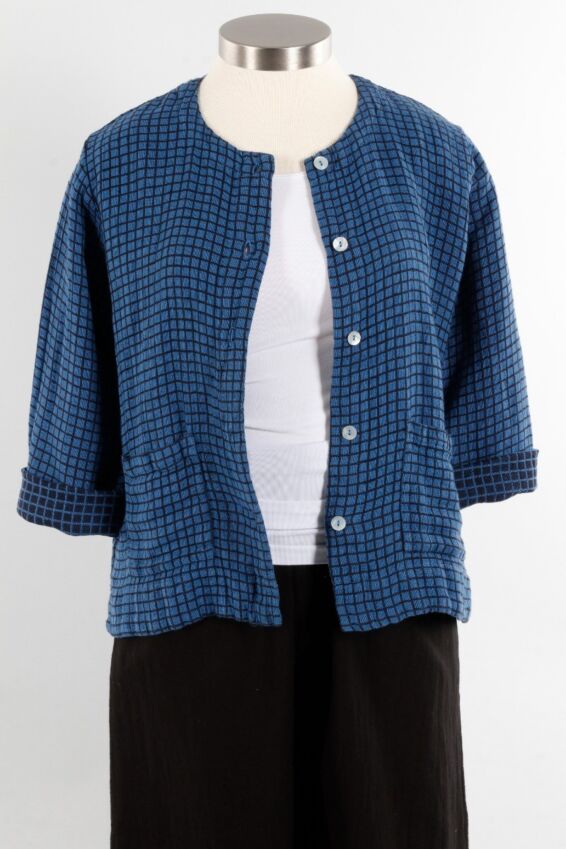 Cropped Jacket - Atlantic Check