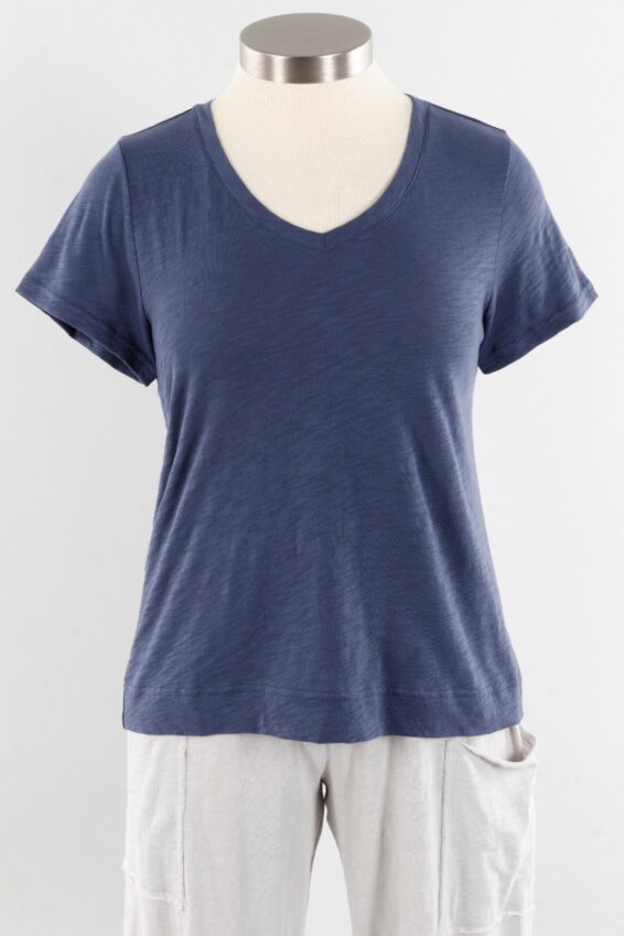 V-Neck Tee - Navy