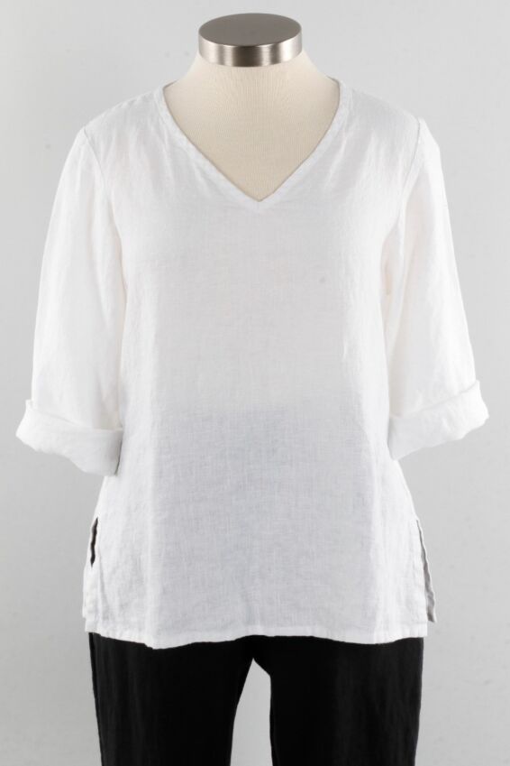 V Pullover Plus - White