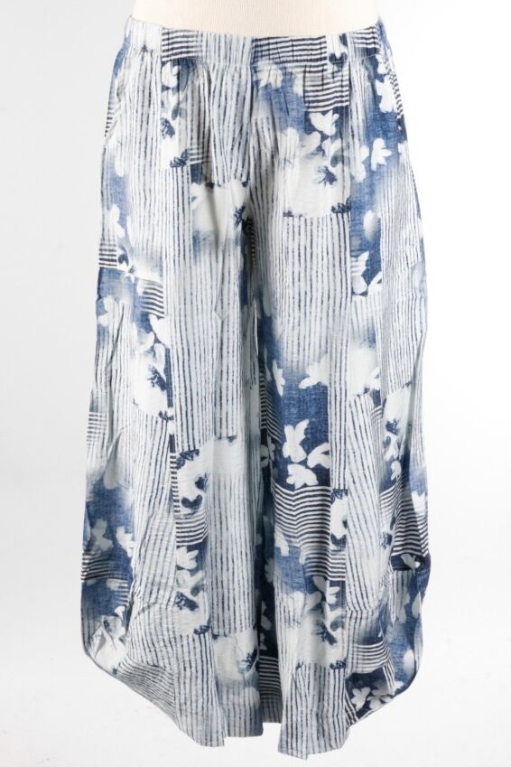 Printed Pant - Navy