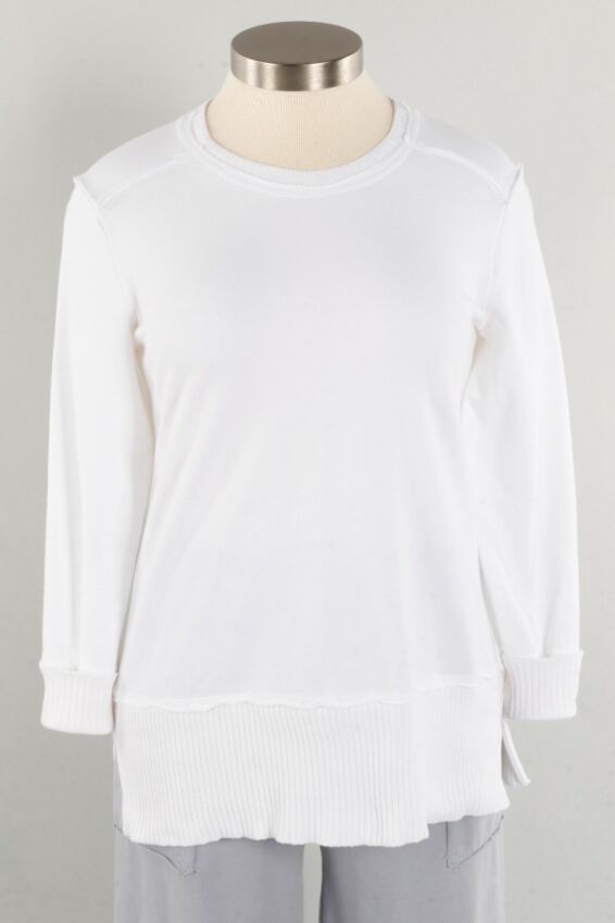Split Tunic Plus - White