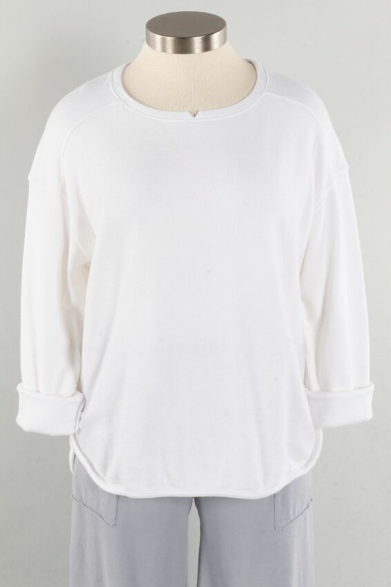 Drop Shoulder Top - White