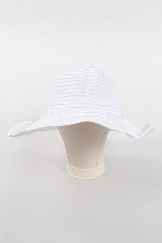 Scrunchie Hat - Solid White