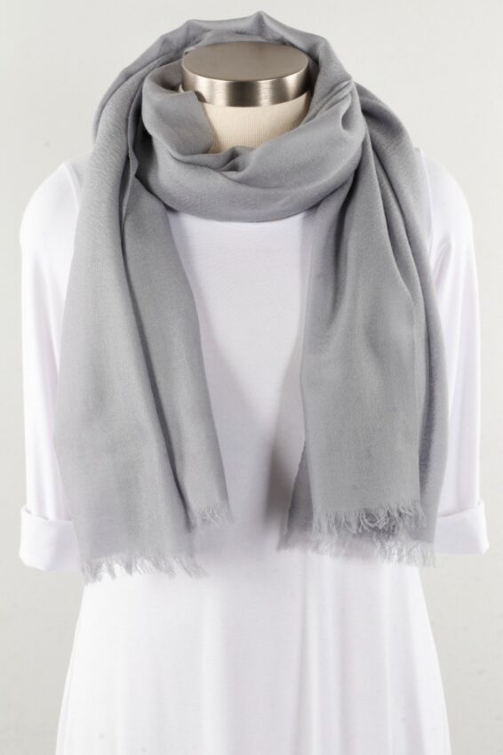 Solid Wool Wrap - Midgrey