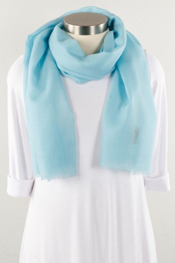 Solid Wool Wrap - Turquoise