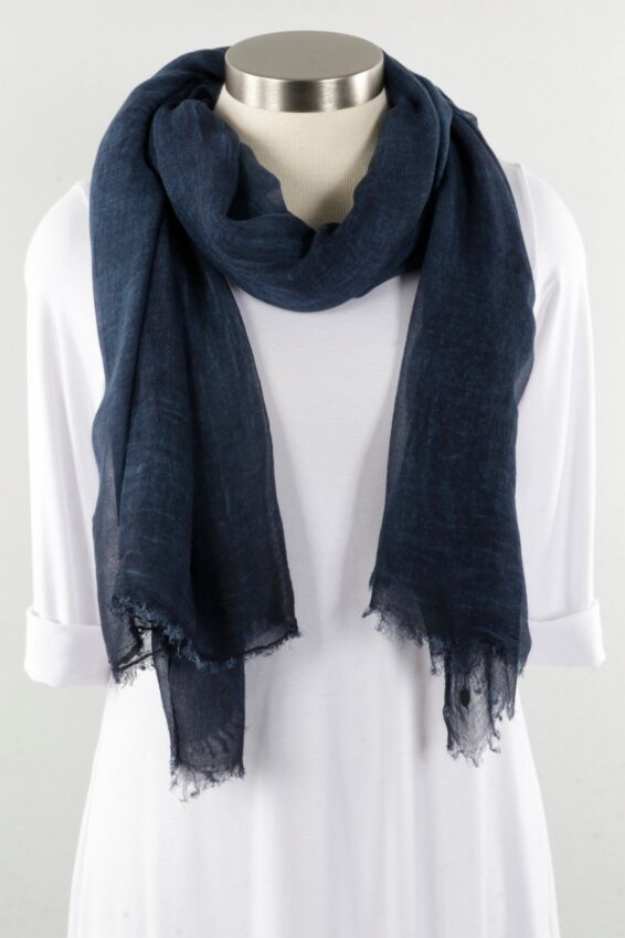 Solid Viscose Wrap - Navy