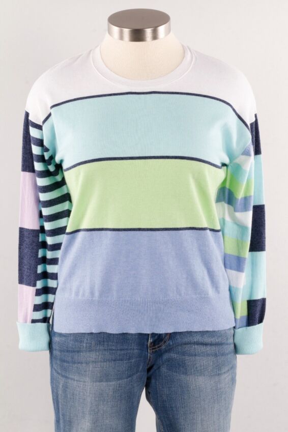 Multi Stripe Sweater - Marine