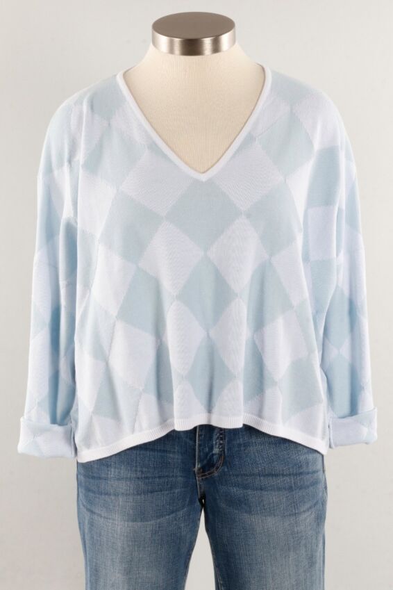 Mod Argyle - White & Sky