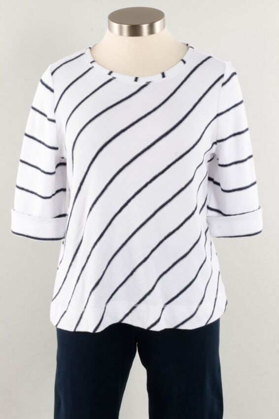 Striped Pullover - Navy