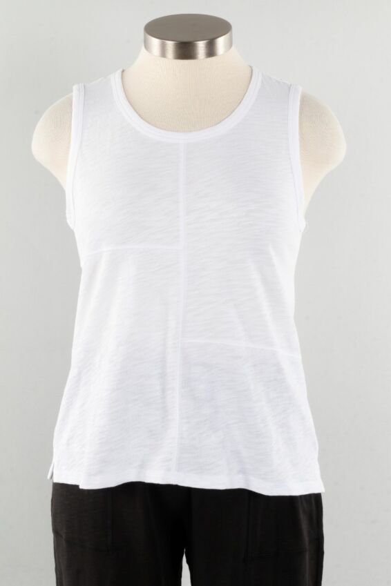 Pieced Tank - White