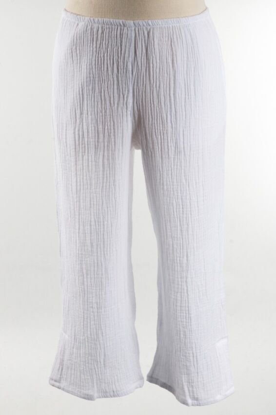 Easy Crop Pant - White