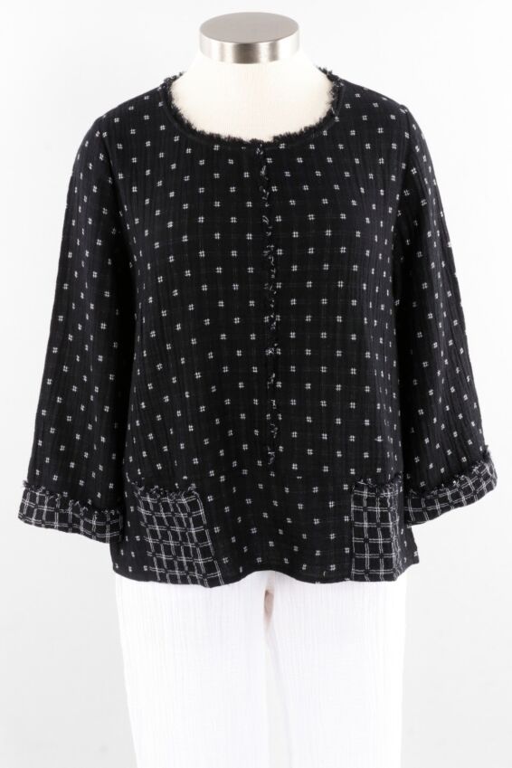 Pocket Pullover - Black & White