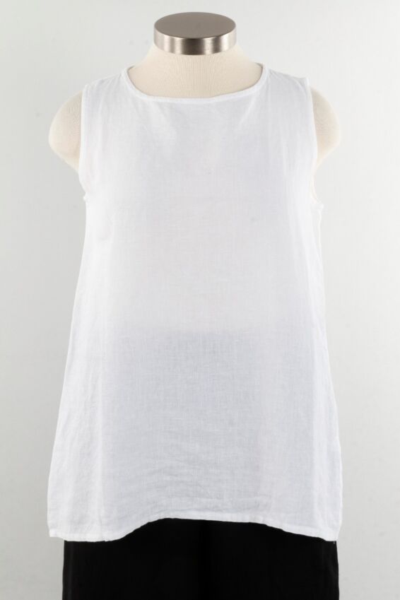 Pira Tank - White Light Linen
