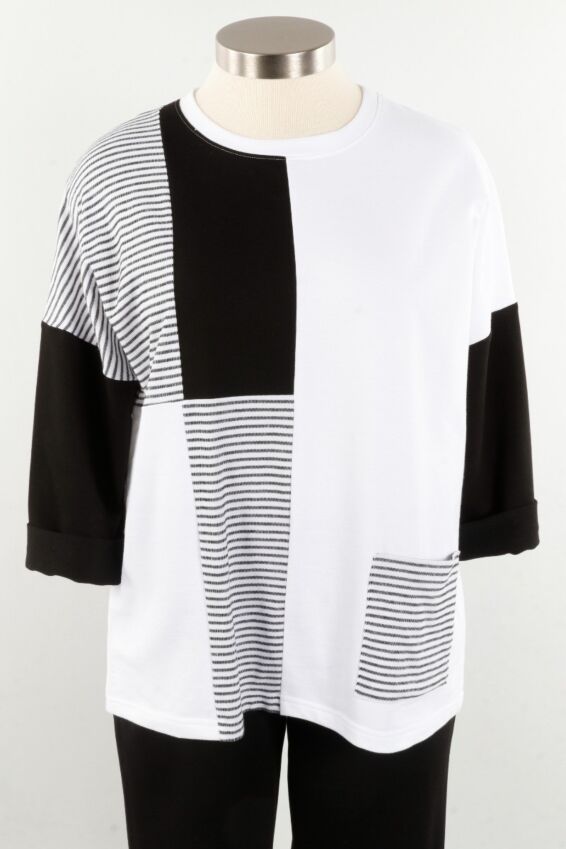 Collage Top - White