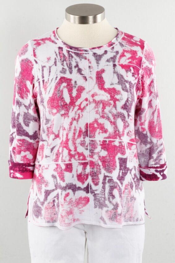 Seamed Pullover - Fuchsia