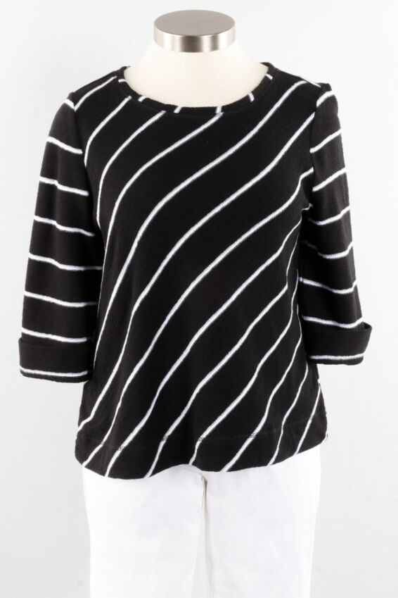 Striped Pullover - Black & White