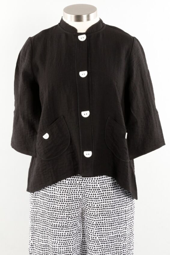 Mandarin Jacket - Black