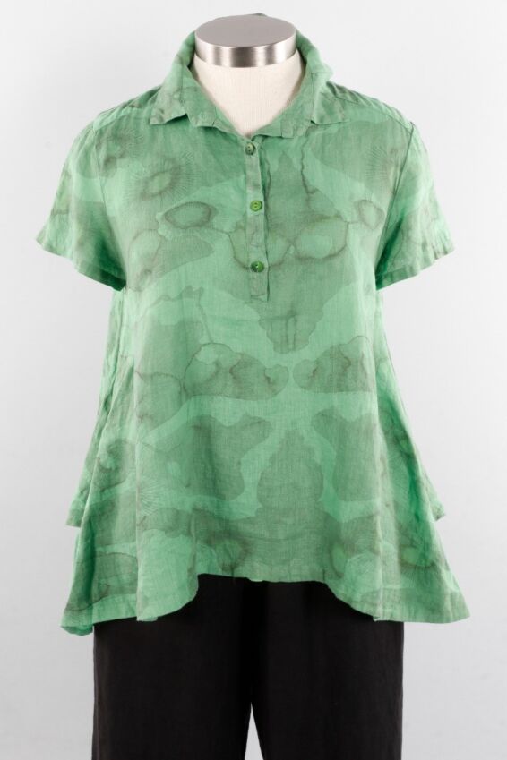 Ruffle Hem Pullover - Greenery